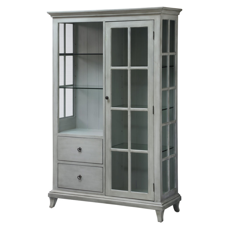 Lefevre Glass Shelf Curio & Reviews Joss & Main